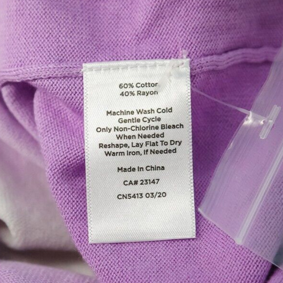 Talbots Size SP Small Petite Blue Purple Ombre Button 3/4 Sleeve Cardigan NEW - Picture 4 of 5